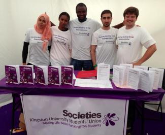 Members of the Society Working Group (SWG) at Freshers' Fayre