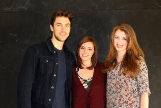 Joseph Raggett, composer, Fiona O'Malley, writer, and Charlotte Mitchelle, lead actress