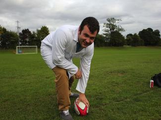 Kingston University science student and vice president of the Kingston rugby team Oliver Giles-Day.Photo by Kent Olsen 