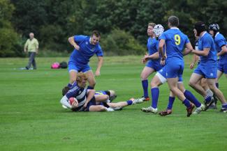 Captain Dan Phoenix is tackled