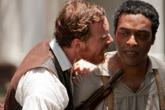 Chiwetel Ejiofor and Michael Fassbender in 12 Years A Slave