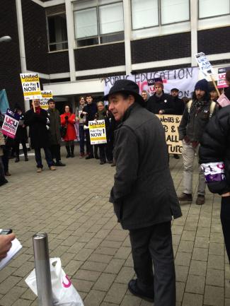 Vice Chancellor Julius Weinberg arriving for a meeting. Photo: Tina Dezart