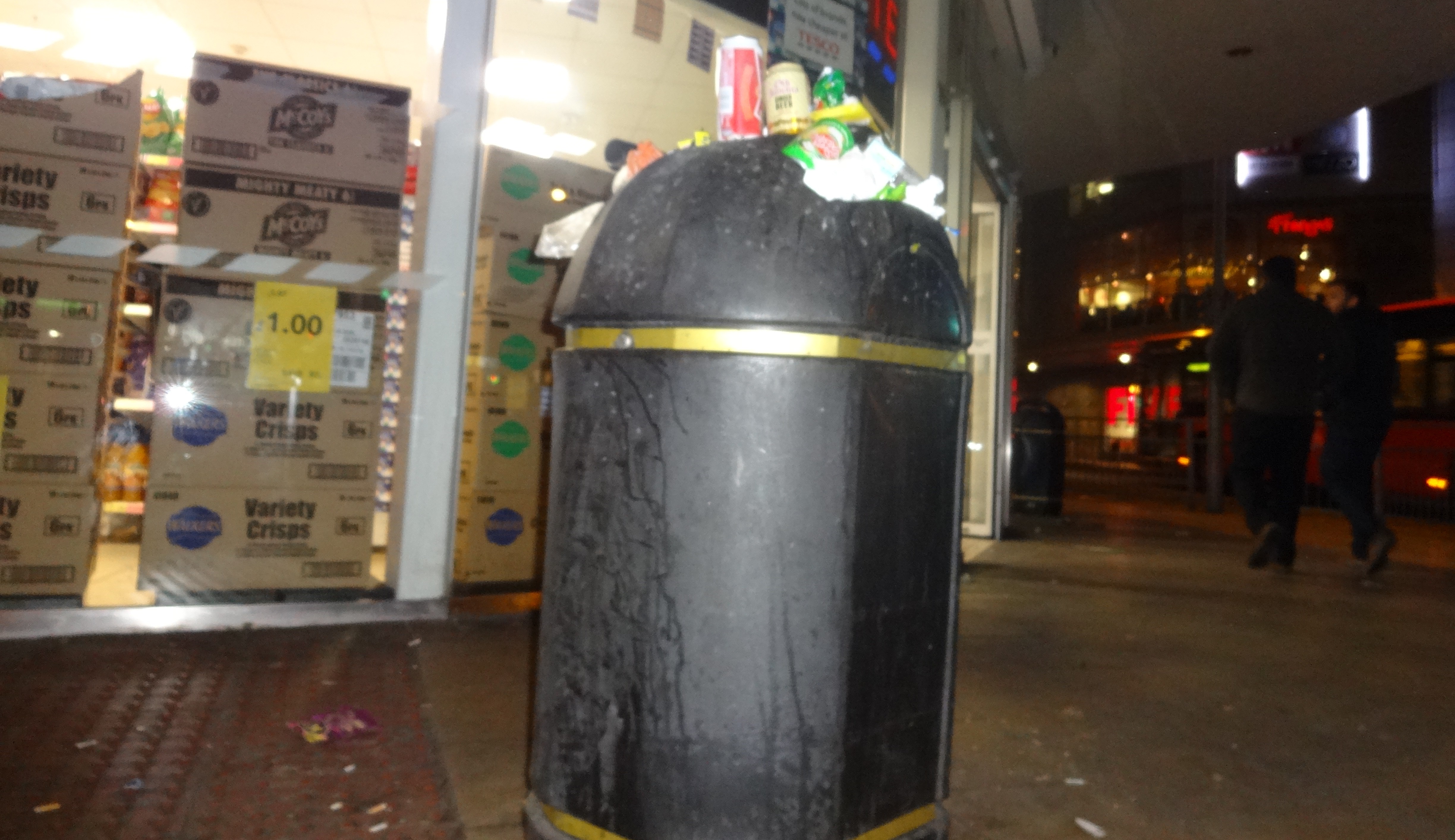 Tesco manager blames messy students for overflowing bins in Kingston town centre