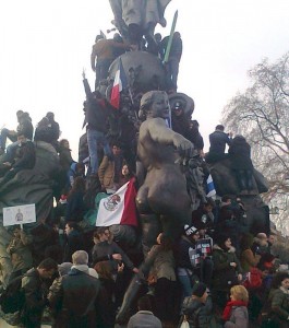 The Unity March, Place de la Nation, Paris. Photograph by Hélène Coutrot