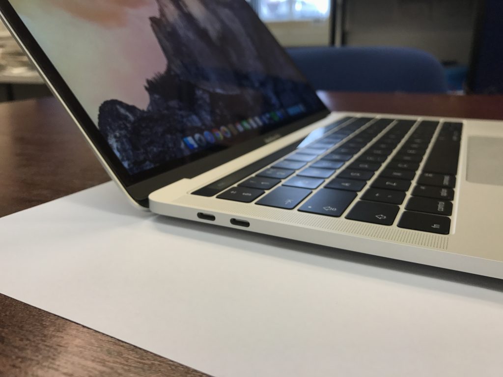 The left hand side of the MacBook Pro showing USB Type-C ports Photo credit: Dino Groshell