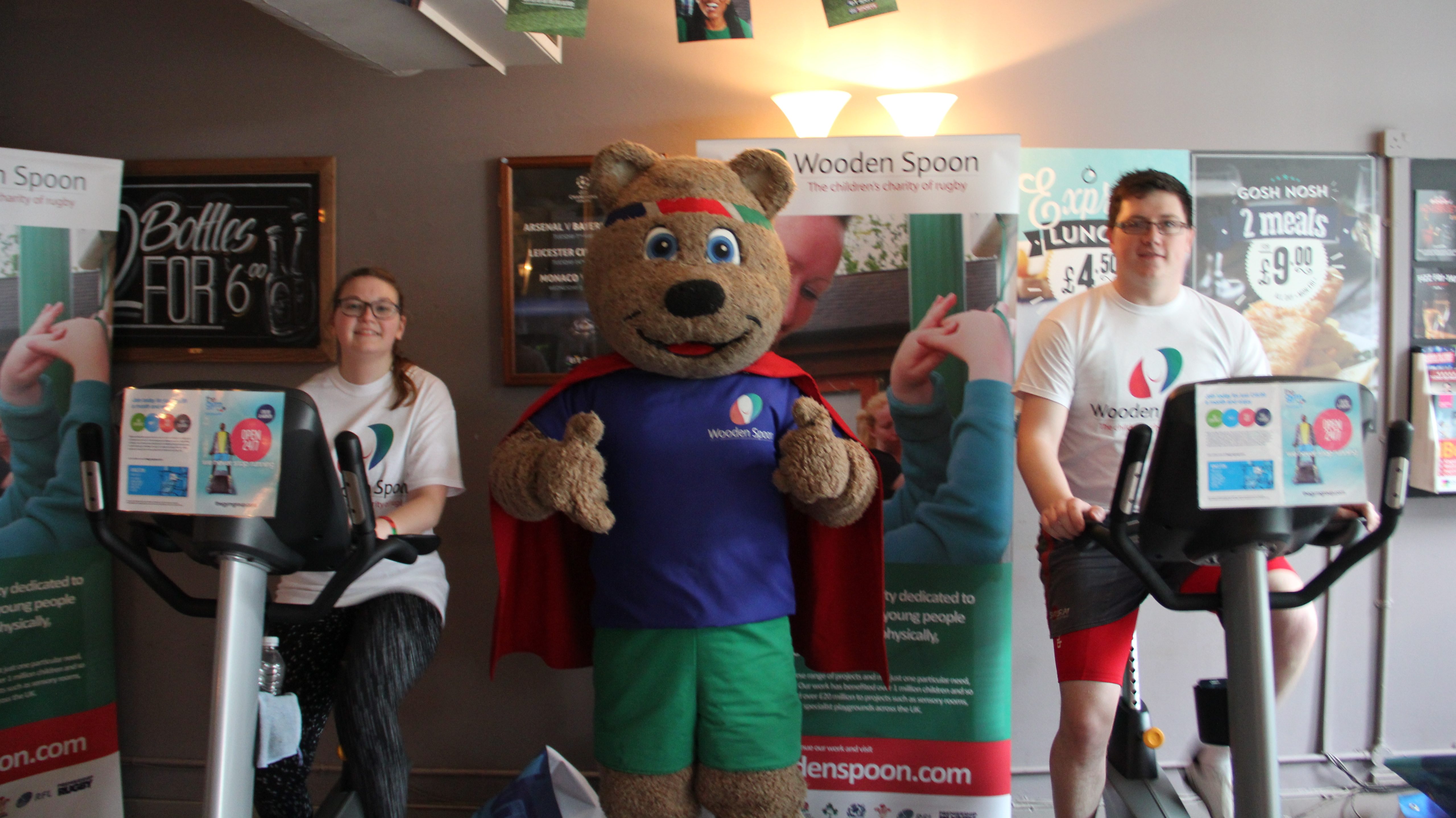 Kingston rugby teams compete in 12-hour exercise bike marathon for charity
