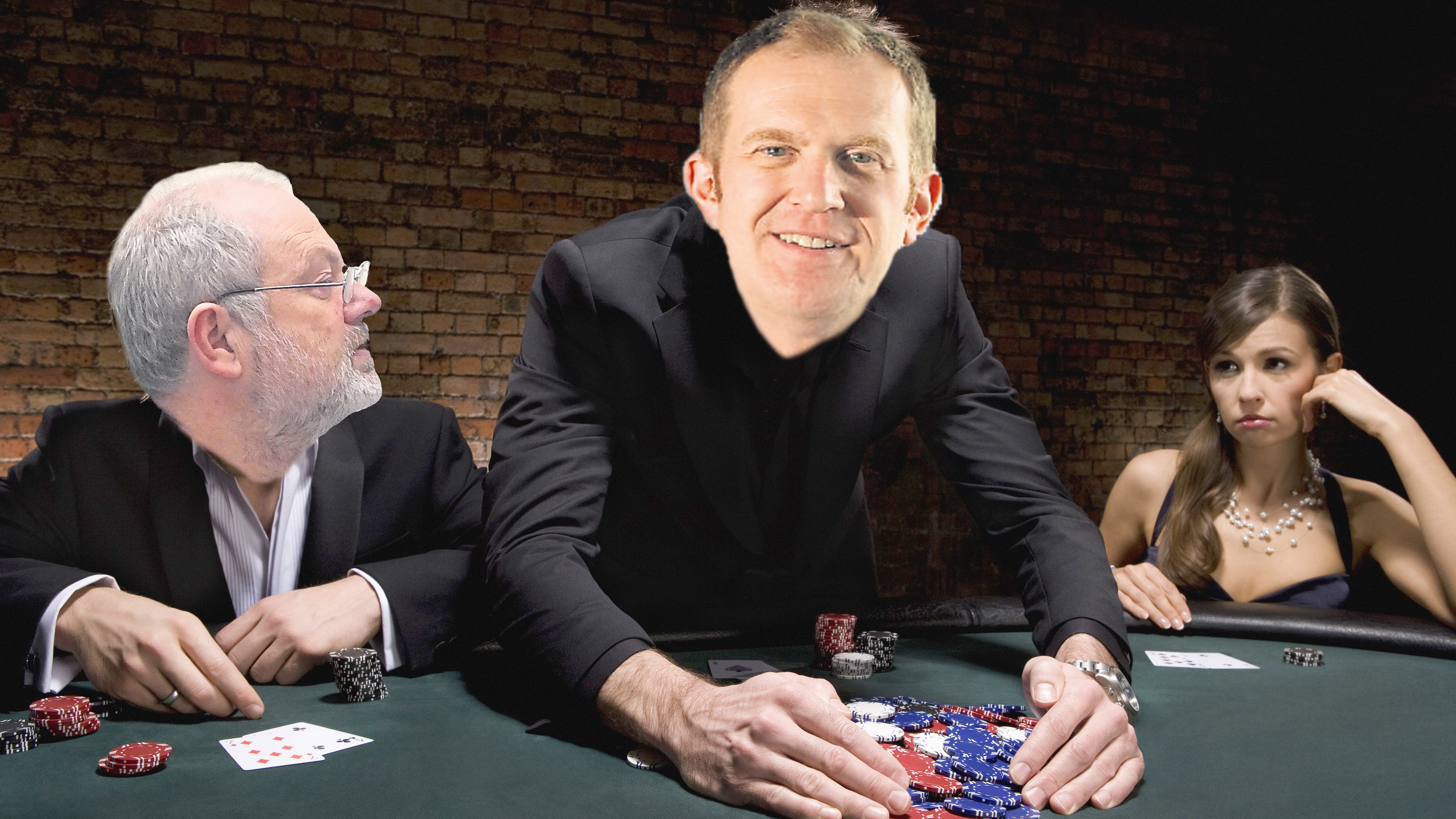 The chips are down for KU staff as the VC has all the cards in his hands. How Steven Spier and Andy Higginbottom might look at the poker tables.