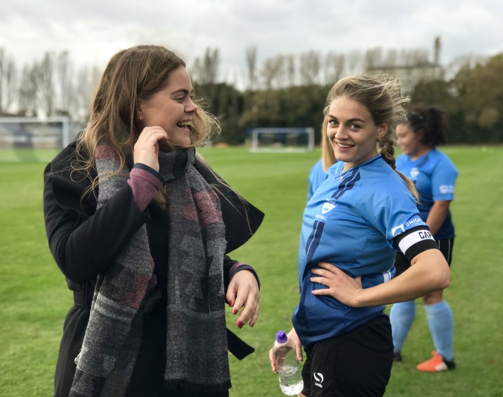 President Adelen Jørgensen Sandli and captain Anna Ogland are proud of the team.