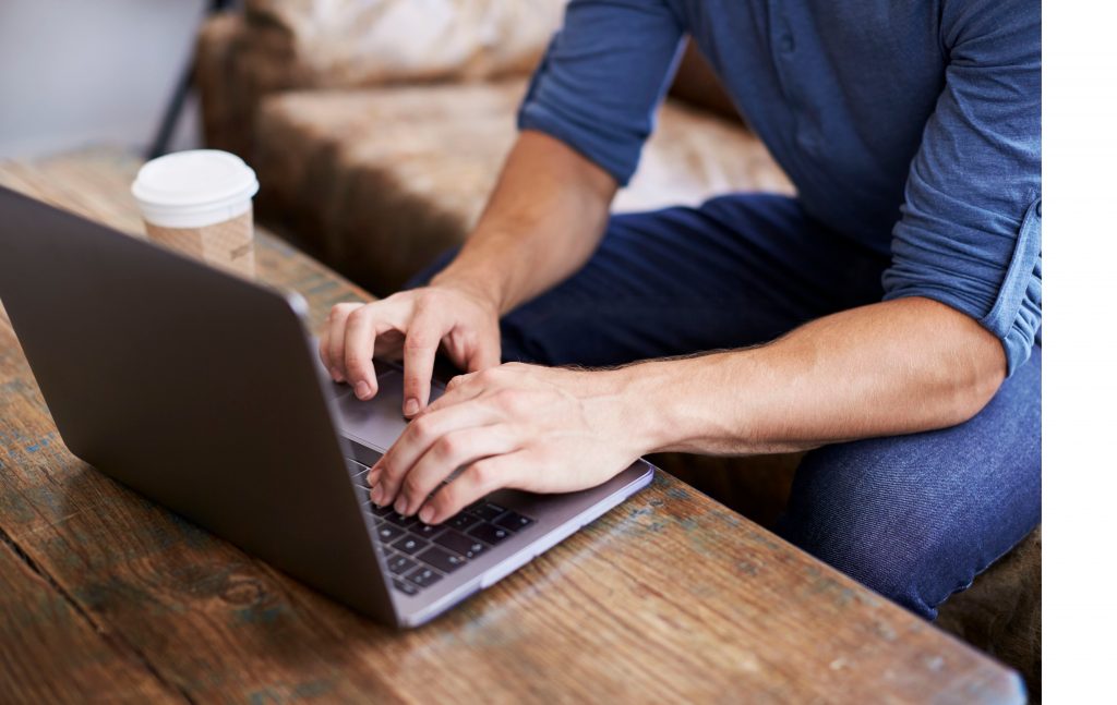 When the student bought a new laptop, his addiction began to spiral. Mandatory Credit: Photo by Monkey Business Images/REX/Shutterstock (9932281a) MODEL RELEASED Young man using laptop in a coffee shop, mid section VARIOUS