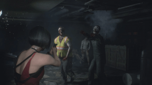 Resident Evil 2 protagonist Ada Wong confronts a horde of zombies. Credit: CAPCOM