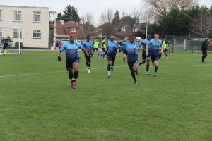 Josheph Headley (far left) has scored seven goals for Kingston this season Credit: Craig House