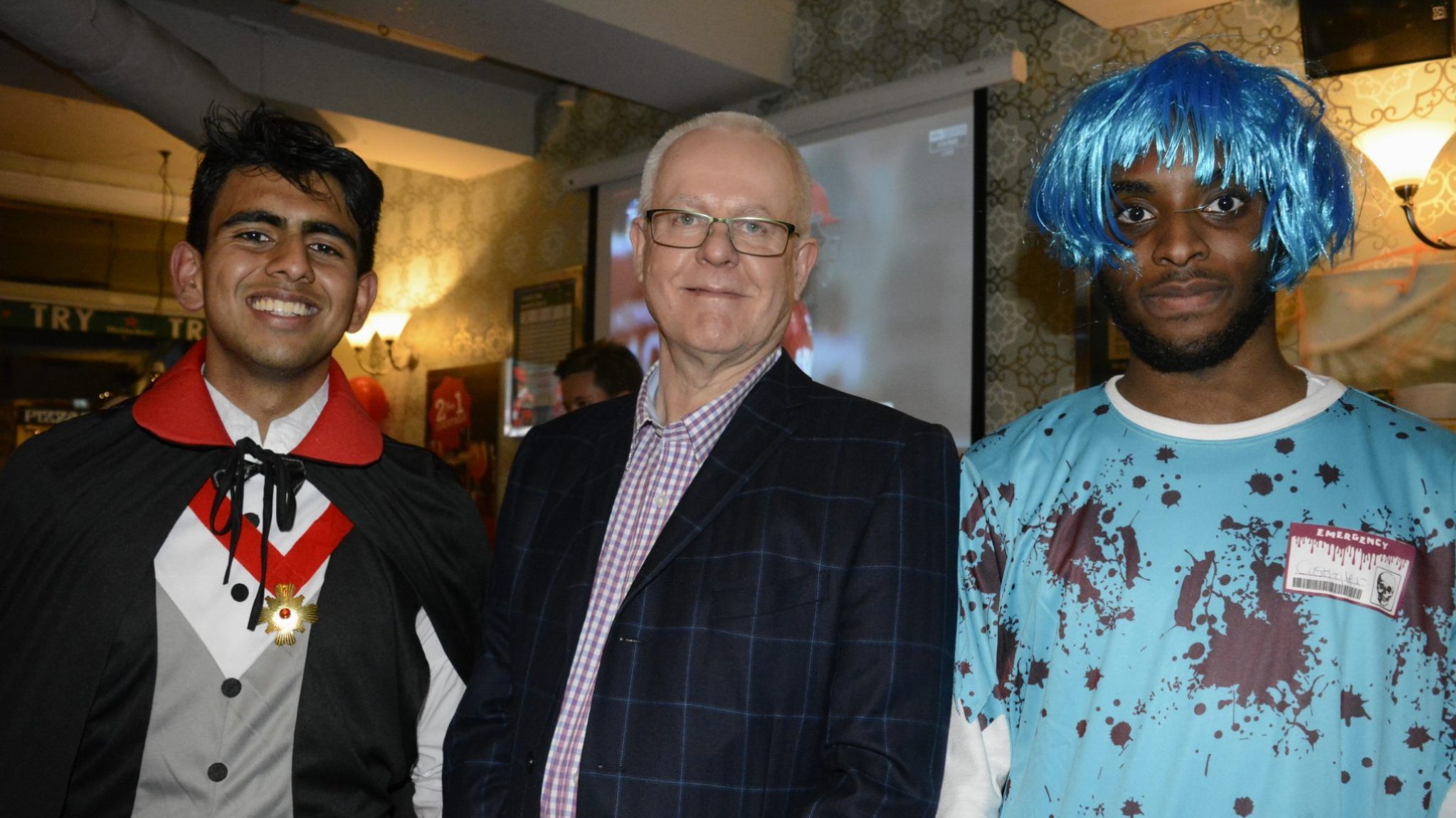 Biomedical and Save a Baby’s Life societies collab in joint Halloween party for retiring lecturer