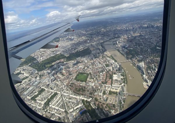 Picture of London from the airplane