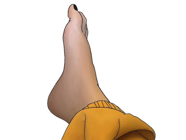 A digital drawing of my foot.