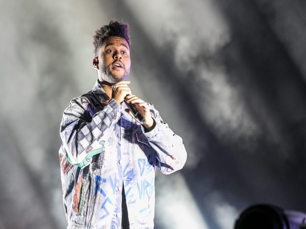 Singer The Weeknd performing at the 2018 Lollapalooza 