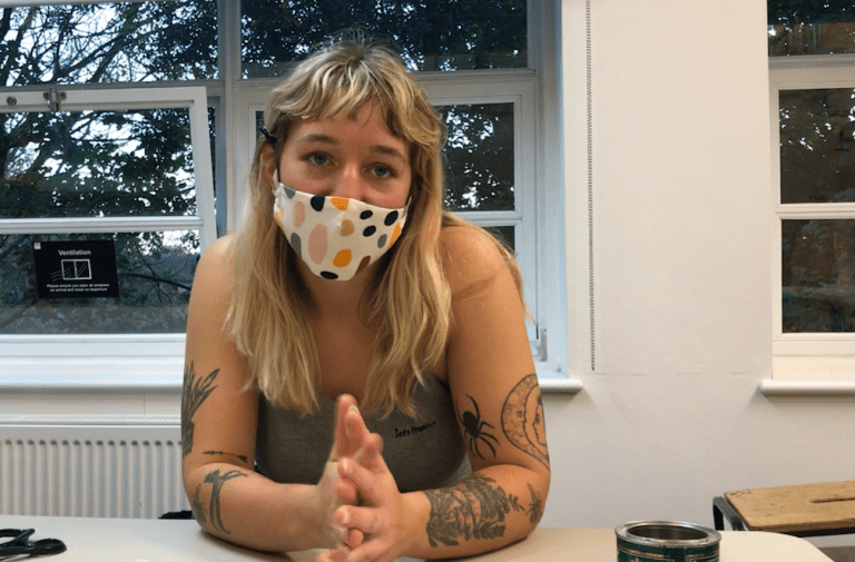 KU student puts creativity to good use making PPE for the NHS