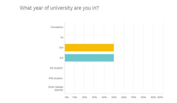 A graph showing what year students are studying currently