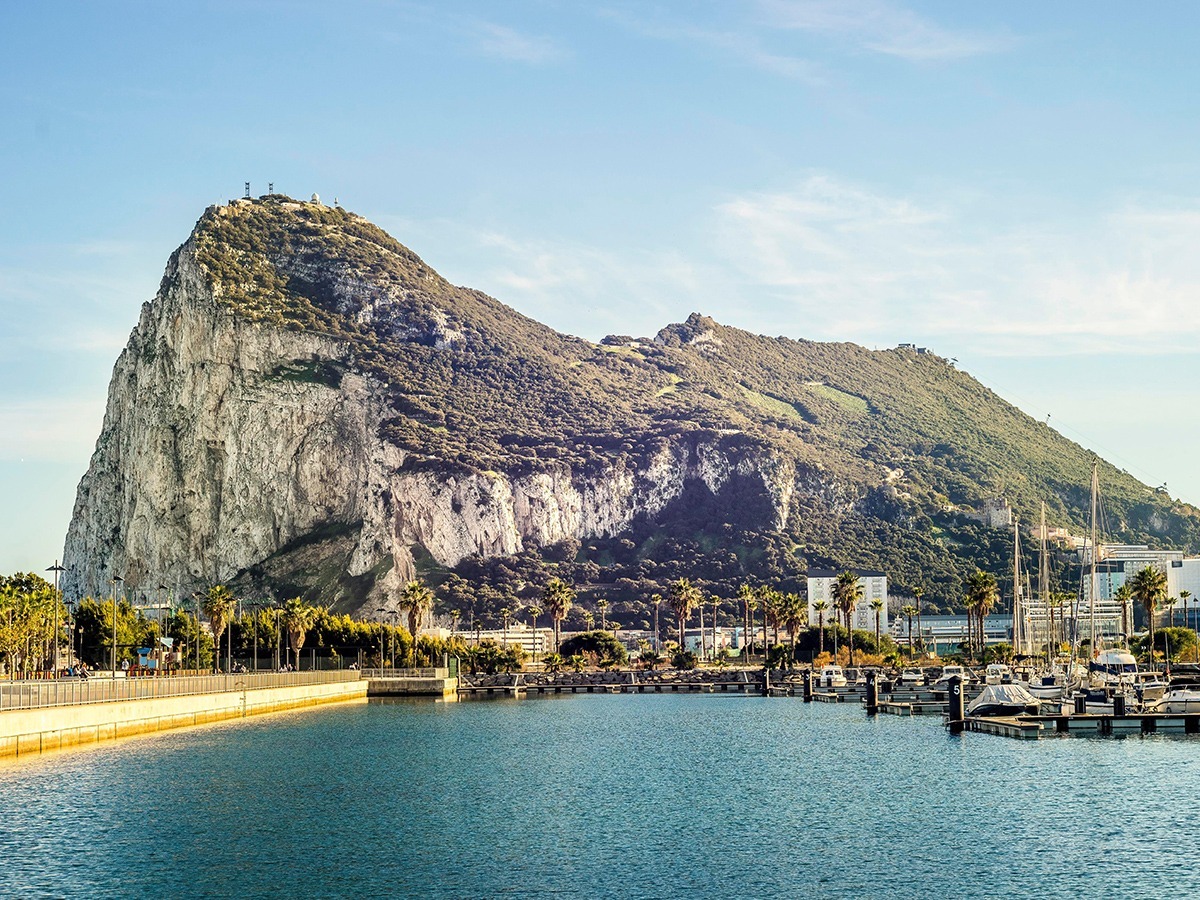 The Rock of Gibraltar taken from Spain