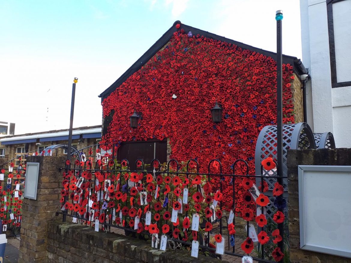 Thousands of poppies decorate Surbiton to mark Remembrance Day