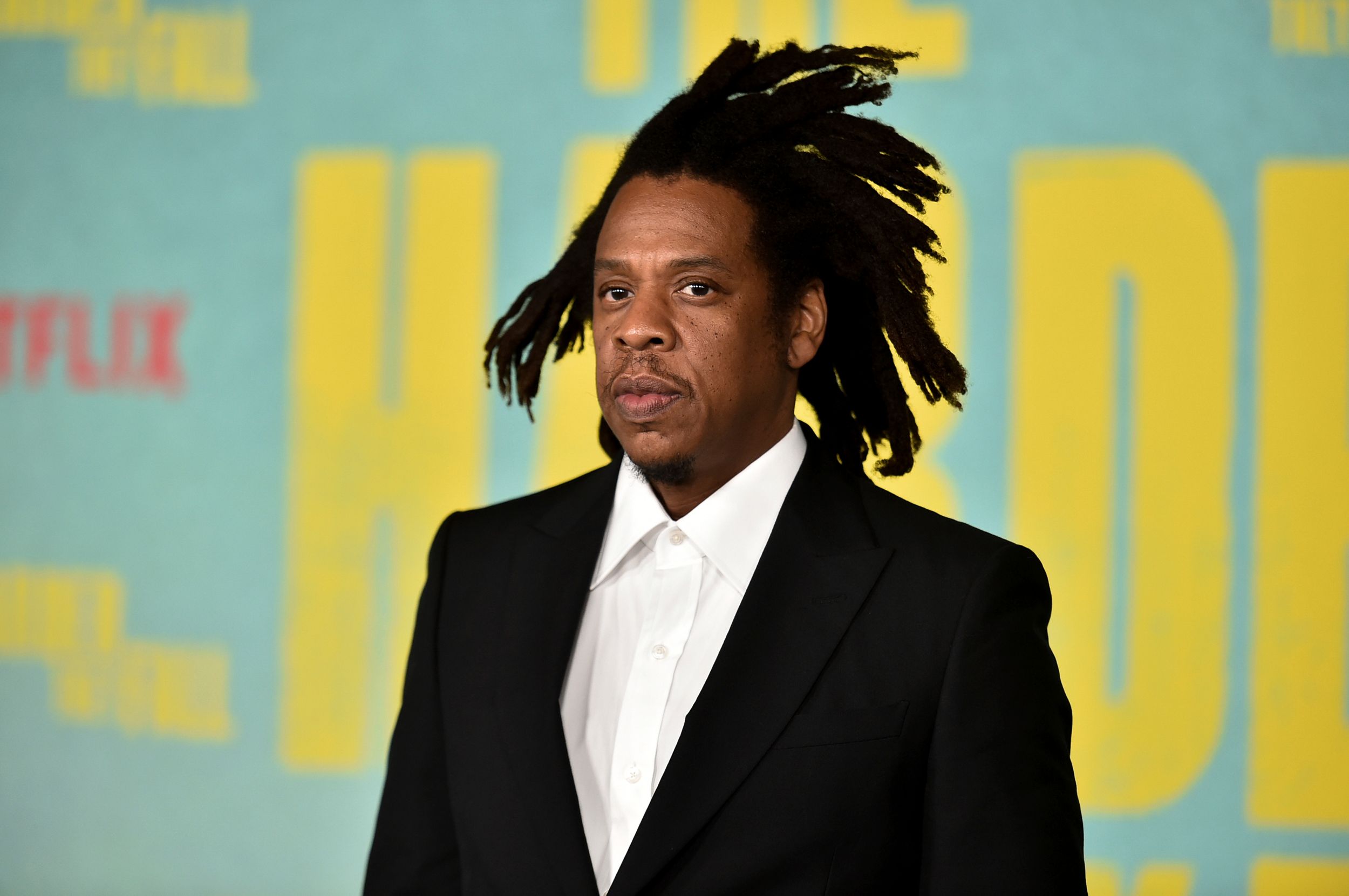 Jay Z at film premiere