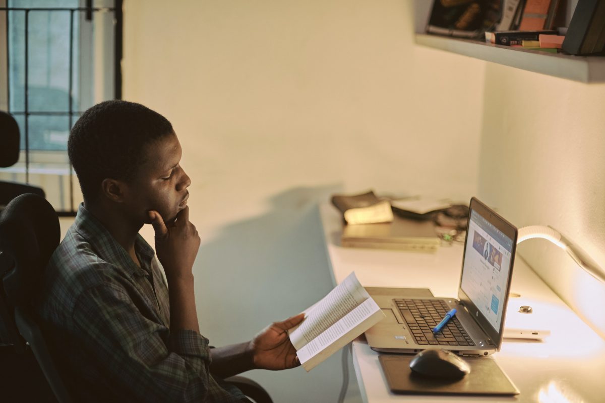 Man working at home