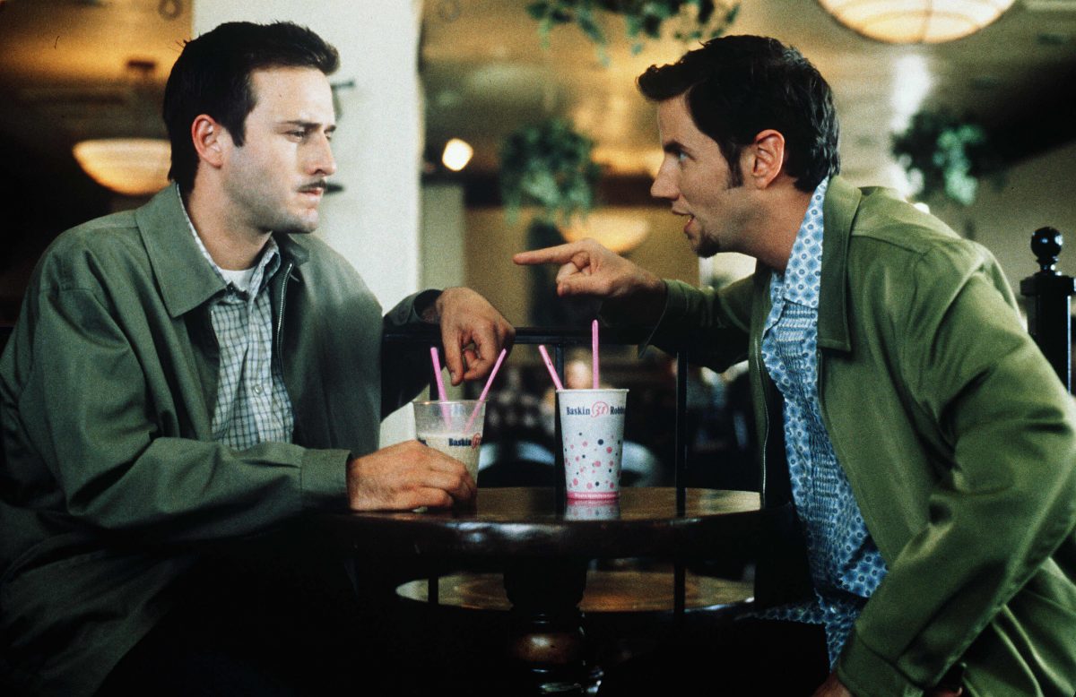 David Arquette and Jamie Kennedy in Scream 2