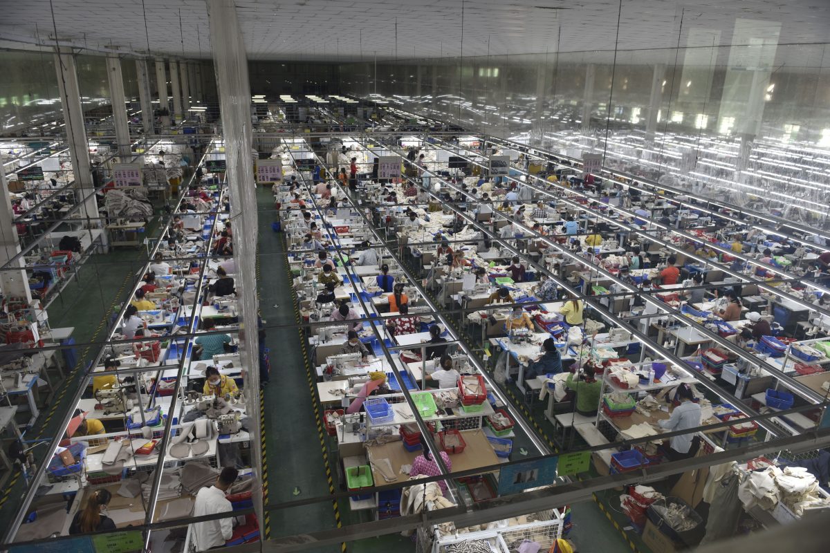 Garment workers in a factory 