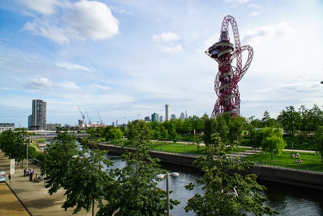 olympic park with red structure