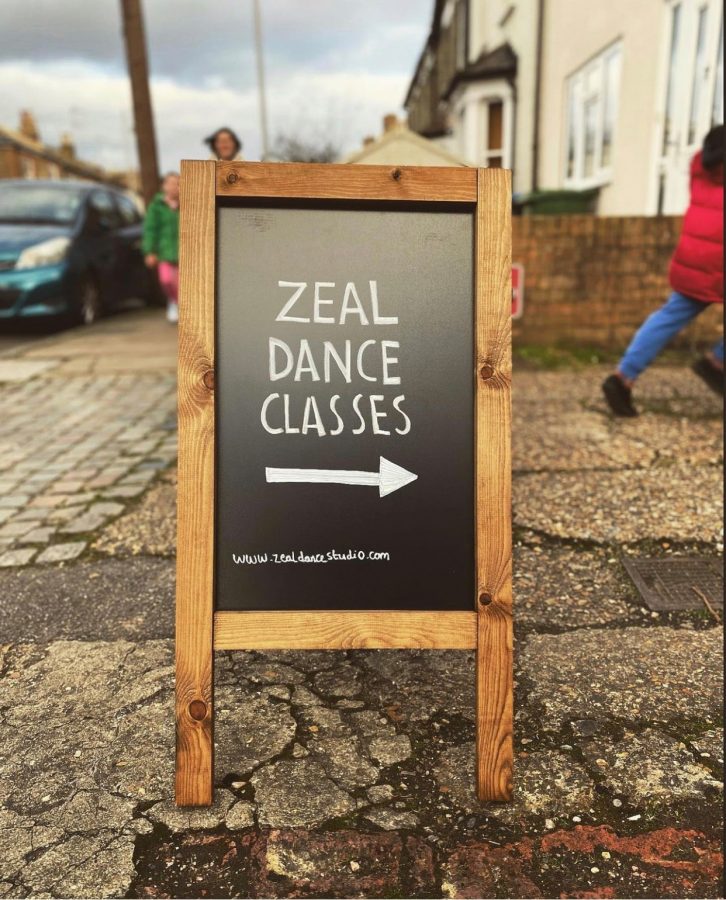 Zeal Dance Class Sign
